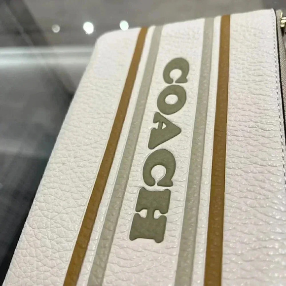 Corner Zip Wristlet With Coach Stripe - Picture 5 of 9